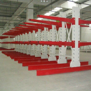 Rack cantilever de dupla face para montagem em parede de metal ajustável